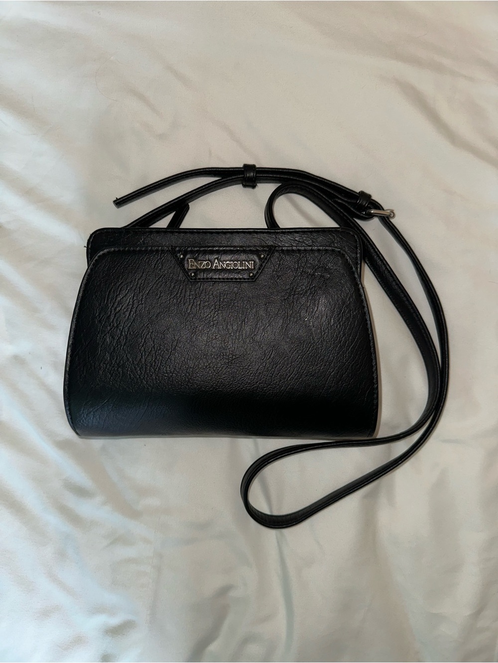 Enzo Angiolini Black Leather-Look Crossbody